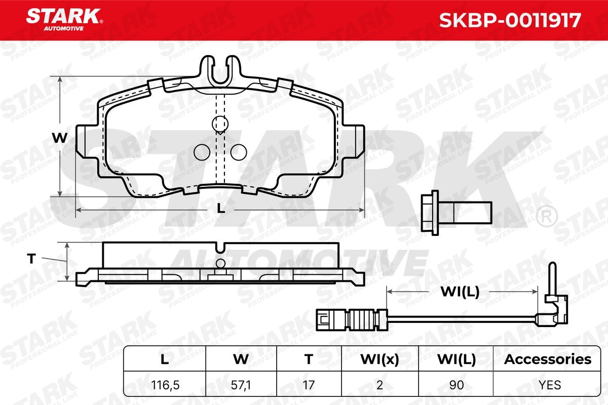 OEM-quality STARK SKBP-0011917 Disc pads