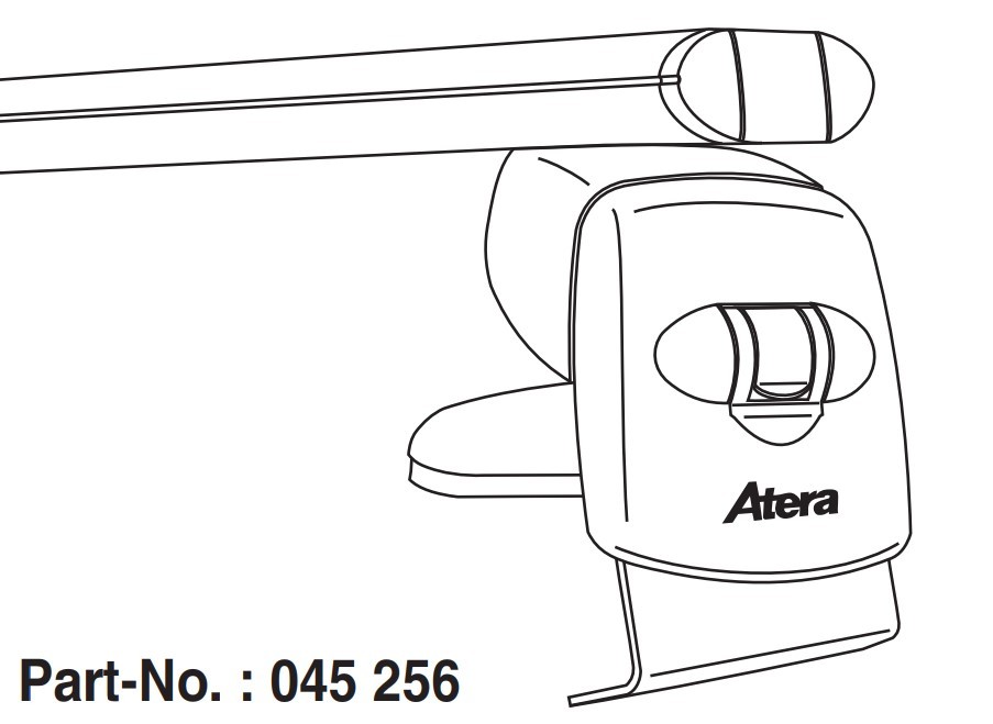 ATERA 045256 Roof bars AUDI A6 Saloon (4G2, 4GC, C7) for rain gutters, 122 cm, 100 kg, Aluminium