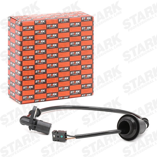 STARK SKWSS-0350644 ABS sensor Left Rear, for vehicles with ASR, 2-pin connector, 456mm, 12V, rectangular