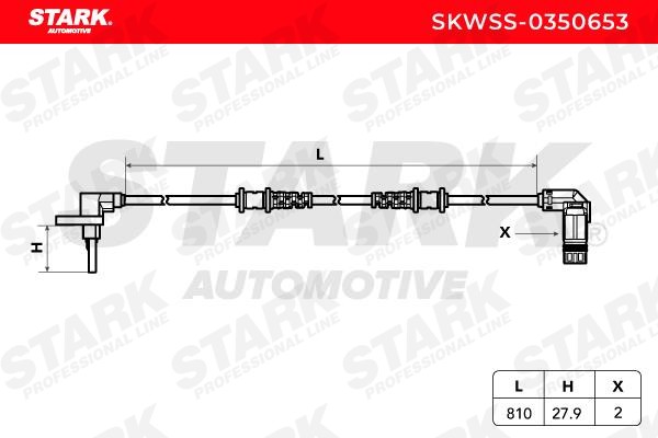 STARK ABS wheel speed sensor SKWSS-0350653 suitable for MERCEDES-BENZ VIANO, VITO