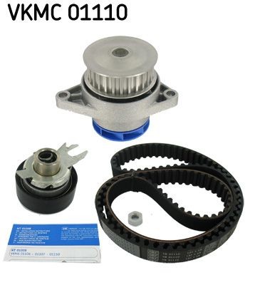 SKF VKMC 01110 Water pump and timing belt kit Number of Teeth: 137, with rounded tooth profile, Sheet Steel