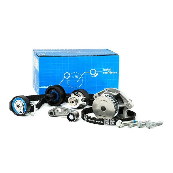 Volkswagen GOLF Belts, chains, rollers parts - Water pump and timing belt kit SKF VKMC 01121-1
