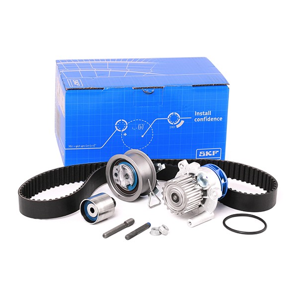 Volkswagen POLO Motor piezas - Bomba de agua + kit correa distribución SKF VKMC 01250-2