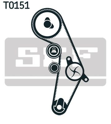 Water pump and timing belt kit VKMC 01918-1 from SKF
