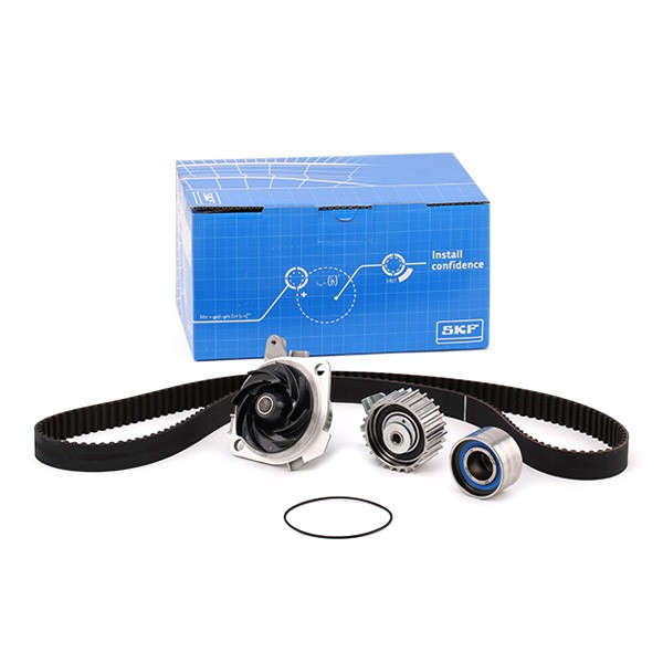 SKF Pompe à Eau + Kit De Distribution FIAT,LANCIA VKMC 02172 60813590,71736493,7763644 Pompe à eau + kit de courroie de distribution 46541065,55192773