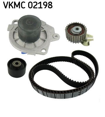 SKF VKMC 02198 Water pump and timing belt kit Number of Teeth: 193, with rounded tooth profile, Plastic