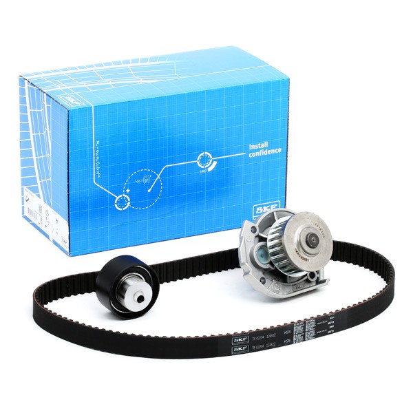 Fiat IDEA Belt and chain drive parts - Water pump and timing belt kit SKF VKMC 02204-2