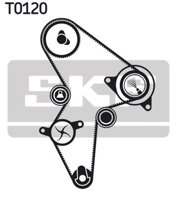 SKF Cambelt and water pump VKMC 03120
