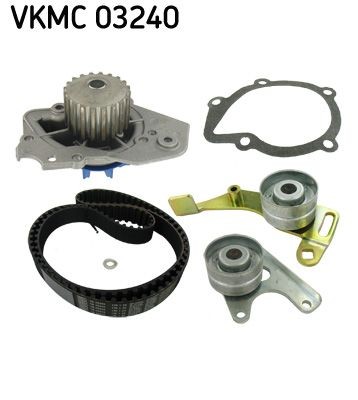 VKMC03240 Timing belt and water pump kit VKMC 03240 SKF with gaskets/seals, Number of Teeth: 136, with rounded tooth profile, Plastic