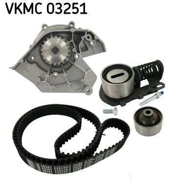 SKF VKMC 03251 Water pump and timing belt kit Number of Teeth: 149, with rounded tooth profile, Sheet Steel