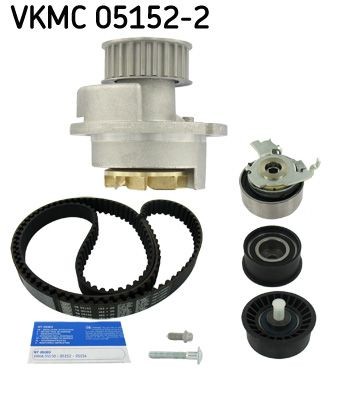 SKF VKMC 05152-2 Water pump and timing belt kit Number of Teeth: 162, with rounded tooth profile, Plastic