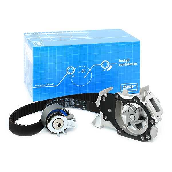 Buy Water pump and timing belt kit SKF VKMC 06002 - Engine cooling system parts DACIA LOGAN online
