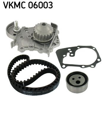 VKMC06003 Timing belt and water pump kit VKMC06003 SKF with gaskets/seals, Number of Teeth: 96, with rounded tooth profile, Sheet Steel