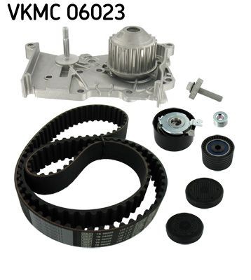 SKF VKMC 06023 Water pump and timing belt kit Number of Teeth: 132, with rounded tooth profile