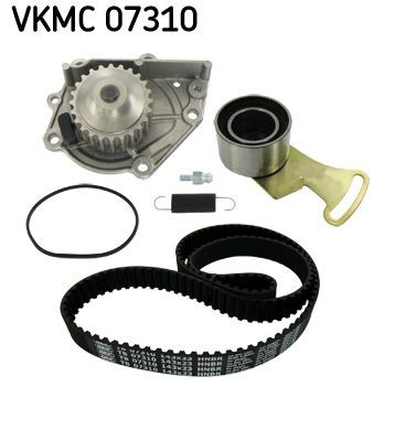 VKMA 07310 SKF with gaskets/seals, Number of Teeth: 143, with rounded tooth profile, Sheet Steel Timing belt and water pump VKMC 07310 buy