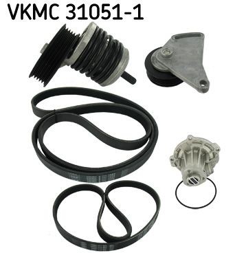 SKF VKMC 31051-1 Water Pump + V-Ribbed Belt Kit