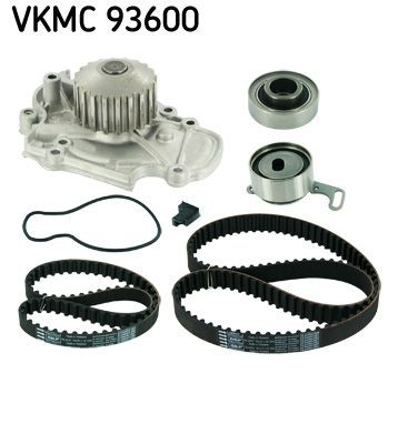 VKMC 93600 SKF Cambelt kit HONDA with gaskets/seals, Width 1: 16 mm, with rounded tooth profile, Sheet Steel
