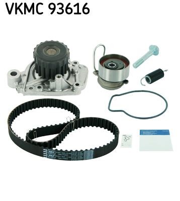 VKMC 93616 SKF Timing belt kit with water pump HONDA with gaskets/seals, Number of Teeth: 104, with rounded tooth profile, Sheet Steel