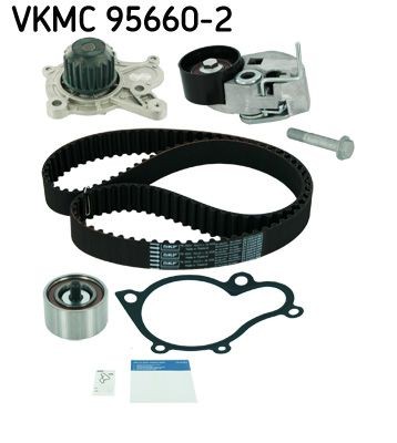 Hyundai SANTA FE Water pump and timing belt kit SKF VKMC 95660-2 cheap
