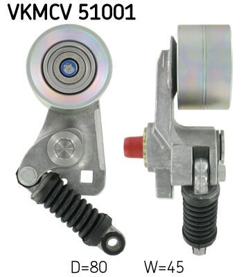 SKF VKMCV 51001 Spannrolle, Keilrippenriemen für MERCEDES-BENZ ACTROS MP2 / MP3 LKW in Original Qualität