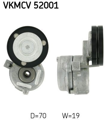 SKF VKMCV 52001 Spannrolle, Keilrippenriemen für IVECO EuroTech MP LKW in Original Qualität