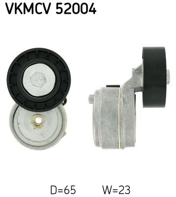 SKF Ø: 65mm, Width: 23mm Tensioner pulley, v-ribbed belt VKMCV 52004 buy