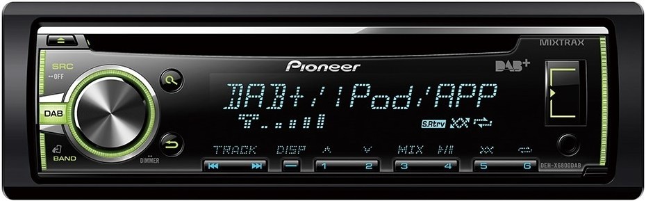 Ostaa DEH-X6800DAB PIONEER DEH-X6800DAB CD/USB, 1 DIN, 12V, FLAC, MP3, WAV, WMA Teho: 4x50W Autosoitin DEH-X6800DAB edullisesti