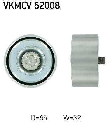 SKF Ø: 65mm Deflection / Guide Pulley, v-ribbed belt VKMCV 52008 buy