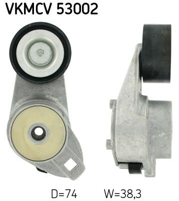 VKMCV 53002 SKF Spannrolle, Keilrippenriemen RENAULT TRUCKS Magnum