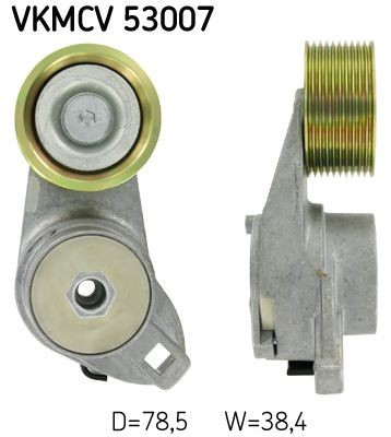 SKF Tensioner pulley, v-ribbed belt VKMCV 53007 buy