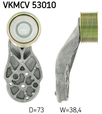 SKF Ø: 73mm Deflection / Guide Pulley, v-ribbed belt VKMCV 53010 buy