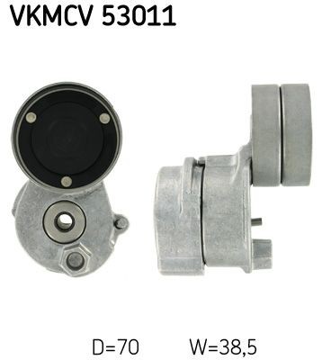 SKF Tensioner pulley, v-ribbed belt VKMCV 53011 buy