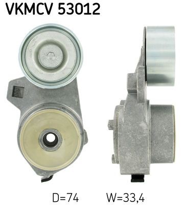 SKF Tensioner pulley, v-ribbed belt VKMCV 53012 buy