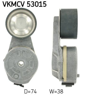 SKF Tensioner pulley, v-ribbed belt VKMCV 53015 buy