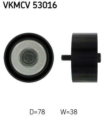 SKF Deflection / Guide Pulley, v-ribbed belt VKMCV 53016 buy