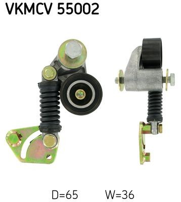 SKF Tensioner pulley, v-ribbed belt VKMCV 55002 buy
