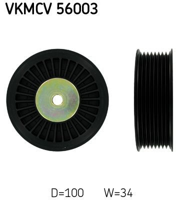 SKF VKMCV56003 Deflection / Guide Pulley, v-ribbed belt 1 413 609
