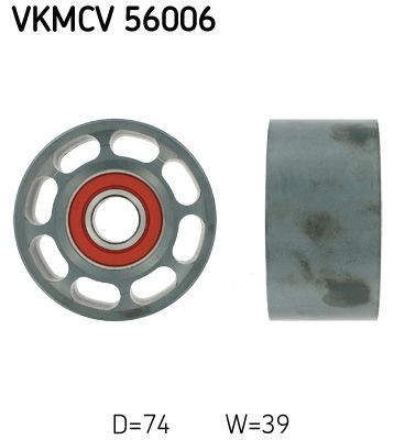 SKF Deflection / Guide Pulley, v-ribbed belt VKMCV 56006 buy