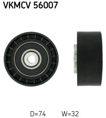 SKF Deflection / Guide Pulley, v-ribbed belt VKMCV 56007 buy