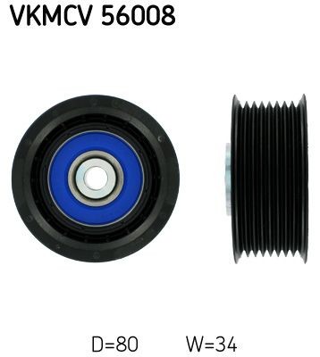 SKF Deflection / Guide Pulley, v-ribbed belt VKMCV 56008 buy