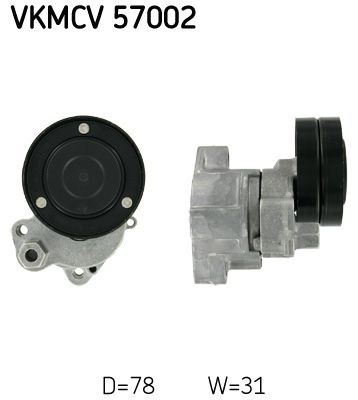 SKF Tensioner pulley, v-ribbed belt VKMCV 57002 buy