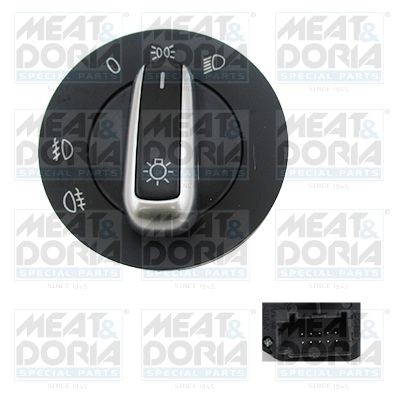 VW T1 Platform Interior parts - Headlight switch MEAT & DORIA 23805