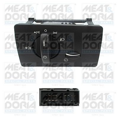 Headlight Switch Compatible with 2000-2004 Ford Focus Plastic Black With Fog Lights 