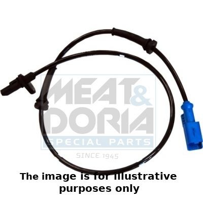 MEAT & DORIA 90209E ABS sensor Rear Axle Right, Rear Axle Left, Hall Sensor, 2-pin connector, 680mm, 760mm, 27mm, blue