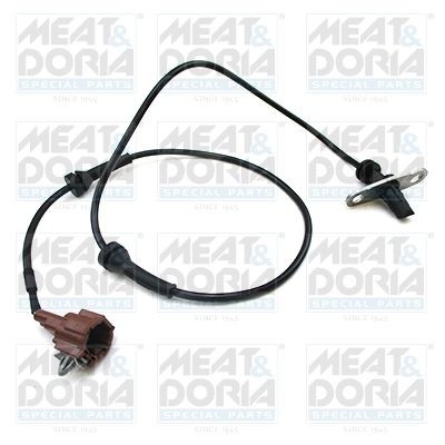 MEAT & DORIA 90756E ABS sensor Rear Axle Left, Active sensor, 2-pin connector, 950mm, 25,5mm, oval