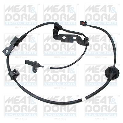 MEAT & DORIA 90858E ABS sensor Rear Axle Right, 2-pin connector, 1110mm, 28mm, rectangular