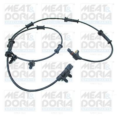 MEAT & DORIA 90877E ABS sensor Front Axle Right, Front Axle Left, Active sensor, 2-pin connector, 1190mm, 1275mm, 25mm