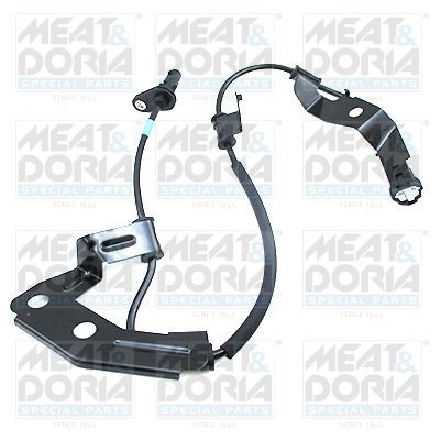 MEAT & DORIA 90959 ABS sensor Rear Axle Left, 2-pin connector, 670mm, 28mm, black, oval