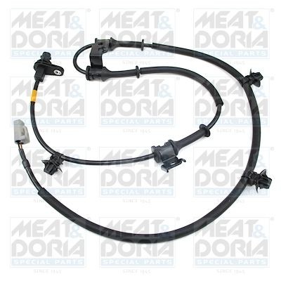 MEAT & DORIA Front Axle Right, Active sensor, 2-pin connector, 1120mm, 20mm, white Total Length: 1120mm, Number of pins: 2-pin connector Sensor, wheel speed 90968 buy