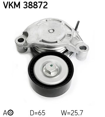 SKF Ø: 65mm, Width: 25,7mm Tensioner pulley, v-ribbed belt VKM 38872 buy